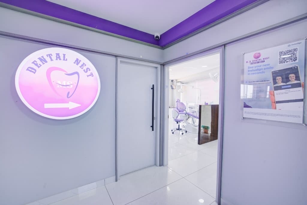 Reception and Invisalign Smile Station - M S Dental Nest near JP Nagar and Prestige Falcon City